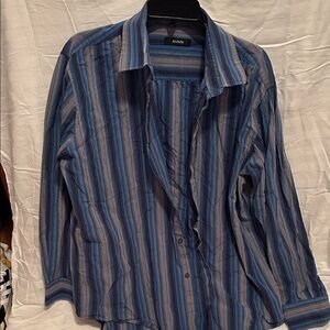 Alfani Multicolor Striped Shirt